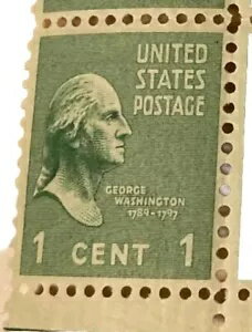 1789-1797年 ジョージ・ワシントン 1セント切手 米国郵便 緑色