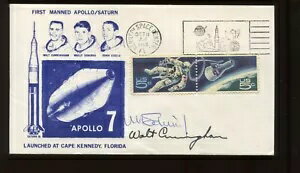 宇宙飛行士カニンガムとシラーのサイン入り 1968年10月11日 アポロ7号の表紙 (LV 1414)