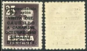 スペイン カナリア諸島 1950年 番号なし / コメックス証明書 */MH 1083 -