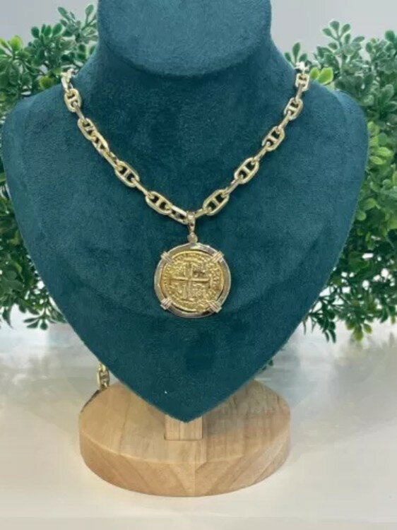 14K 純金 重厚で美しいアンカーチェーン 6mm 14K 純金 HA