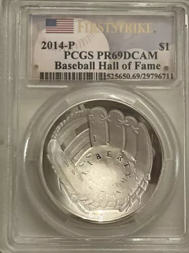 2014-P PCGS PR69DCAM 野球殿堂シルバード