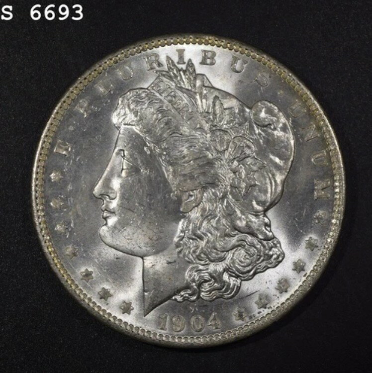 1904-O モルガン銀貨「VCH BU」*1点目以降送料無料*