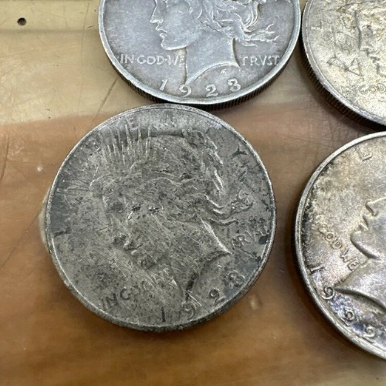 1922-1926年ランダム年カルピース銀貨、日付入り、穴なし