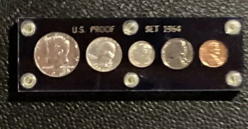 1964年米国プルーフセット（プラスチックホルダー入り）送料無料 64ドル