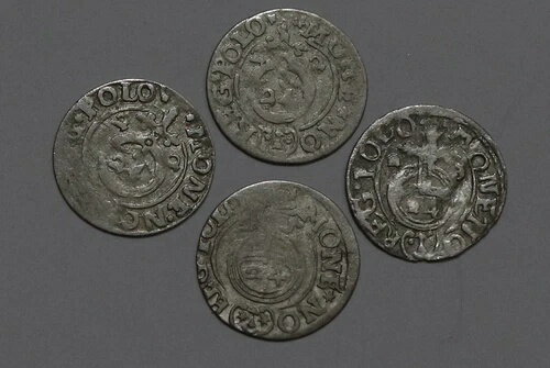 ?? ???? ポーランド 1/24 ターラー 3 ポルカー 4 銀貨 1600年代 B64 #882 MMM31