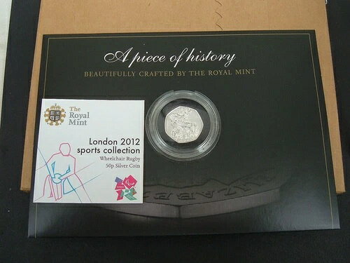 ロイヤルミント ロンドンオリンピック2012 2011 銀貨 (.925) 50ペンス 車いすラグビー