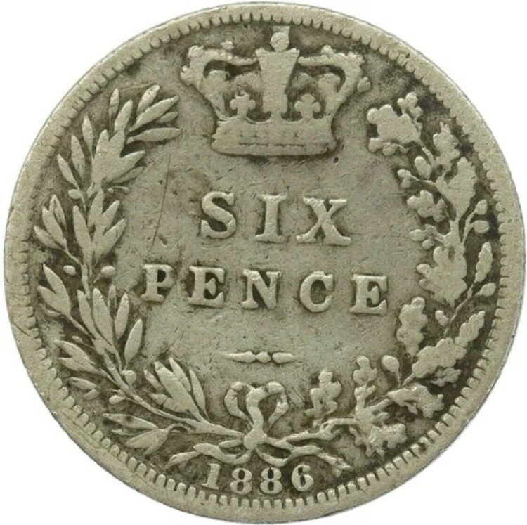 1838年から1901年 ヴィクトリア シルバー シックスペンス 年/日付選択
