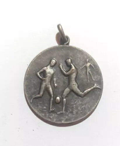 ヴィンテージ 1965 フットボール メダル クーペ デルヘズ 希少 ラウンド シルバートーン カラー メダル