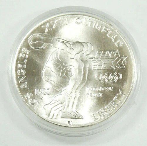 1983-P UNCカプセル円盤投げ選手 ロサンゼルス第23回オリンピック 米国銀貨