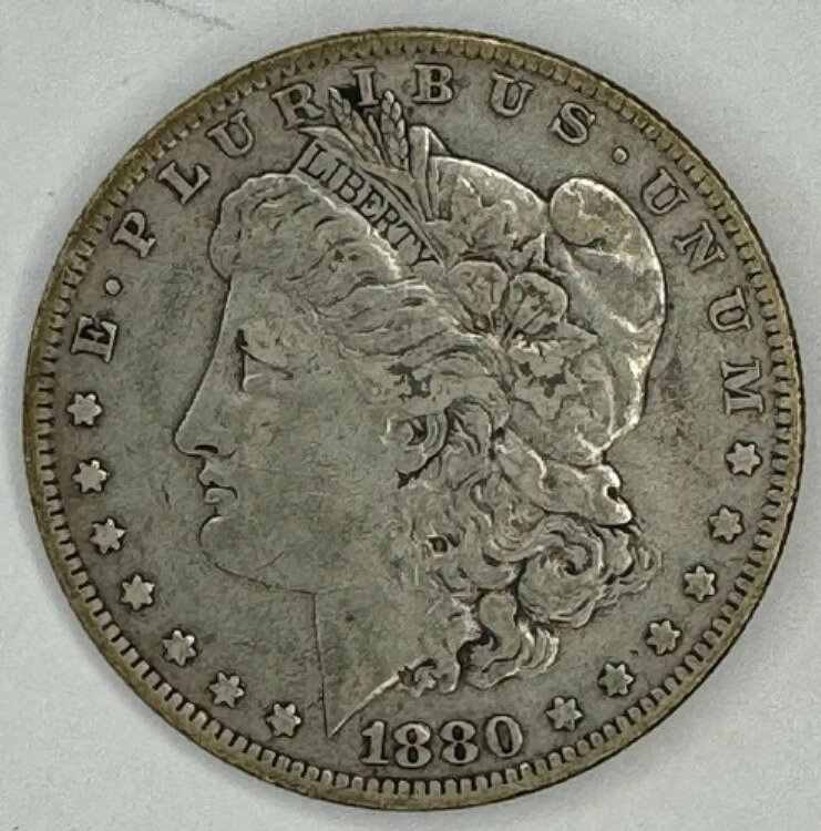 1880-O 米国モルガンドル - 未認定 - CoinSnap グレード: VF