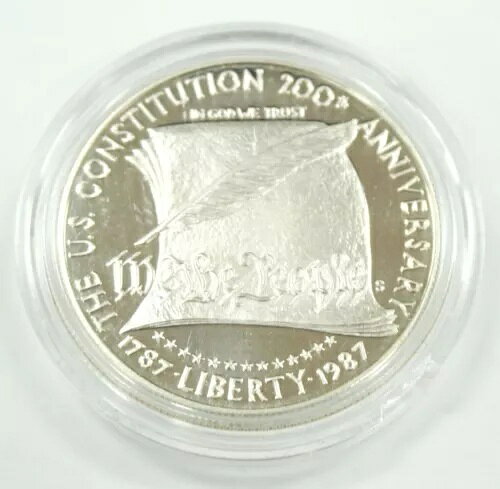 1987-S Proof Constitution Bicentennial Commemorative Silver Dollar United States商品について認証：未認証流通/非流通：非流通組成：銀製造国/地域：アメリカ合衆国額面：1ドル特徴：記念硬貨グレード：未評価鋳造所：サンフランシスコ刻印タイプ：プルーフ発行年：1987年注意事項※以下の注意事項をご理解のうえ、ご購入ください■ 鑑定済みコイン・紙幣について各種コイン・紙幣の鑑定機関（NGC、PCGS、PMGなど）は、収集品の真贋鑑定およびグレーディングを行う専門機関です。鑑定後の商品は、専用ケース（スラブ）に封入され、状態を示すグレードが付与されます。■ グレードについてグレードはコイン・紙幣自体の状態を評価するものであり、ケース自体の品質や状態を保証するものではありません。製造・輸送時の影響により、以下のような状態が発生する場合がございます。- 軽微なスレ傷・拭き傷（特に光の角度で見えるもの）- ケース内部のホコリ・小さな異物（鑑定機関の検品基準を満たしている場合）- ラベルのズレ・わずかな傾きこれらは鑑定機関の基準内であり、返品・交換の対象とはなりませんのでご了承ください。■ ラベルの種類について各鑑定機関では、コイン・紙幣の状態や鑑定の結果に応じて異なるラベルが付与されます。- 通常ラベル（Standard/Regular）：一般的なグレード付き鑑定済みコイン・紙幣- オーセンティック（Authentic）：グレードなしで真贋のみ保証- 詳細グレード（Details）：クリーニング跡やエッジのダメージがあるが本物と認定- 特別ラベル（Special Label）：記念版や特定のデザインの限定ラベル - 例：NGC「Early Releases」「First Releases」、PCGS「First Strike」 などグレードやラベルの種類は、商品画像および説明文をご確認のうえ、ご購入ください。■ 在庫状況について当店の商品は海外から取り寄せております。ご購入のタイミングによっては在庫切れとなる場合がございます。その際はご連絡のうえ、ご注文をキャンセルさせていただく場合がございますので、あらかじめご了承ください。■ ご注文後のキャンセルについてご注文と同時に商品のお取り寄せを開始するため、お客様都合によるキャンセルは承っておりません。■ 配送についてお届けまでに通常2〜3週間ほどかかります。海外の祝日や天候、税関手続きにより通常より配送が遅れる可能性がございます。■ 保証について商品説明に英語で「保証（warranty）」と記載があっても、日本国内では適用されませんのでご了承ください。 当店では、商品到着後7日以内の初期不良に限り、対応させていただきます。 （返品規約の詳細については、楽天市場内の会社概要欄下部をご参照ください。）■ 商品の色・素材感について撮影環境やモニター設定により、実際の商品と色味や質感が異なる場合がございます。■ 価格変動について希少性の高い商品は市場価格の変動により、追加料金をお願いする場合がございます。追加料金に同意いただけない場合には、ご注文のキャンセルが可能ですので、ご安心ください。■ その他サービスについて海外製品の輸入代行も承っております。ショップに掲載されていない商品でもお探し可能ですので、お気軽にご相談ください。尚、業者販売（業販）や複数購入の場合、割引対応も可能です。ご希望の方はお問い合わせください。