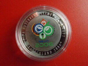 * 2006年ワールドカップ *銀メダル (925) カラー * 約31.1g.-45 mm (thrush38)-