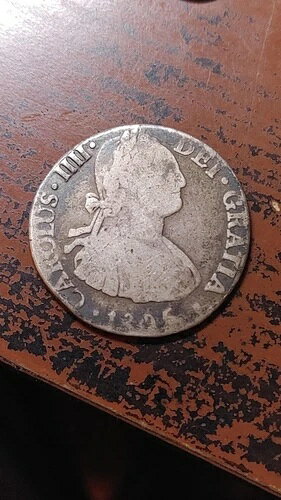 1805年 Mo TH メキシコ 銀貨 2レアル 流通品 S839