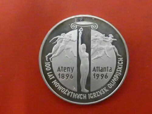 ポーランド、10ズウォティ、アトランタオリンピック、1995年、銀貨、オリジナル、プルーフ