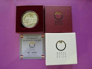 オーストリア、20ユーロ、2003年、ビーダーマイヤー時代、銀、プルーフ、箱/証明書(3)