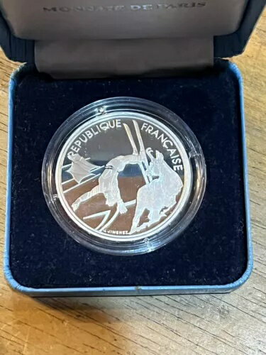 楽天WORLD RESOURCE【KING店】1990年 フランス フリースタイルスキー 1992年 冬季オリンピック 銀貨 100フラン 箱入り