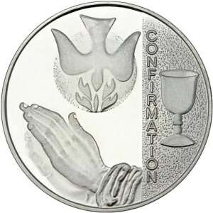 2024年 堅信礼 1オンス 999 シルバー ラウンドメダル ギフト キリスト教 宗教