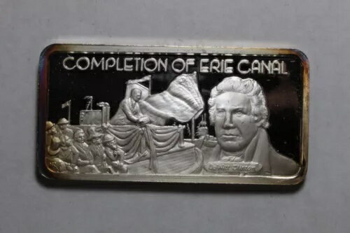 シルバーアートバー 1オンス .999 ハミルトンミント エリー運河完成