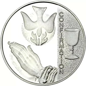2024年 堅信礼 1オンス 999 シルバー ラウンドメダル ギフト キリスト教