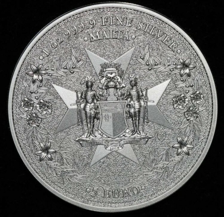 2024 1オンス シルバー - マルタ - 5ユーロ - ゴールデンイーグル TQRAW3205/UN