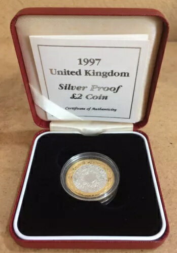 1997年 巨人の肩の上に立つ シルバープルーフ 2ポンドコイン 箱付き COA