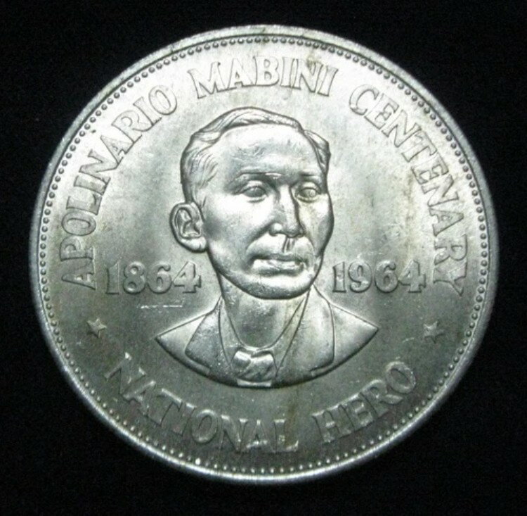 ZALDI2010 - フィリピン人、1964 年の 1 ペソ。シルバー