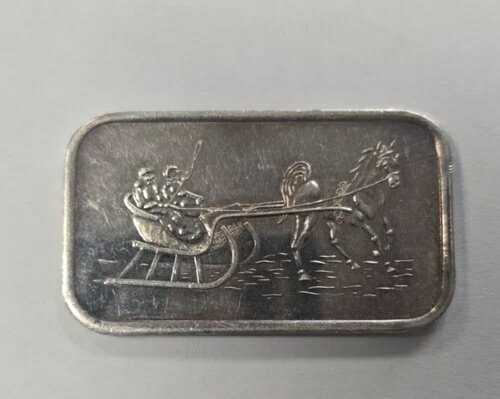 ヴィンテージ シルバータウン 馬とそりのトーニング