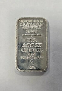 ヴィンテージ 1981年 米国検査局サンフランシスコ 1トロイオンス .999 純銀バー