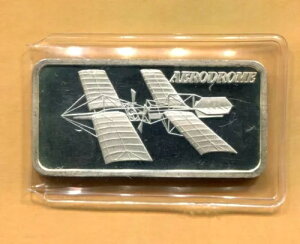 1975年「エアロドローム」1オンス銀貨 - ハミルトンミント「ワールド・オブ・フライト」 (HAM-642)