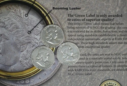 シルバー3枚セット ミックスミント＆デーツ フランクリン ハーフドル 非常に美品 TP-7346