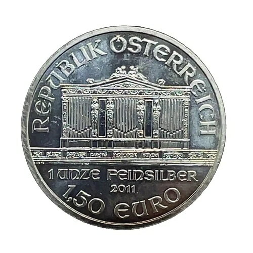 2011年 オーストリア 1.5ユーロ ウィーン・フィルハーモニー管弦楽団 1トロイオンス .999 シルバー