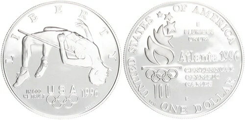 アメリカ 1ドル 1996年アトランタオリンピック - 走り高跳び PP 125793