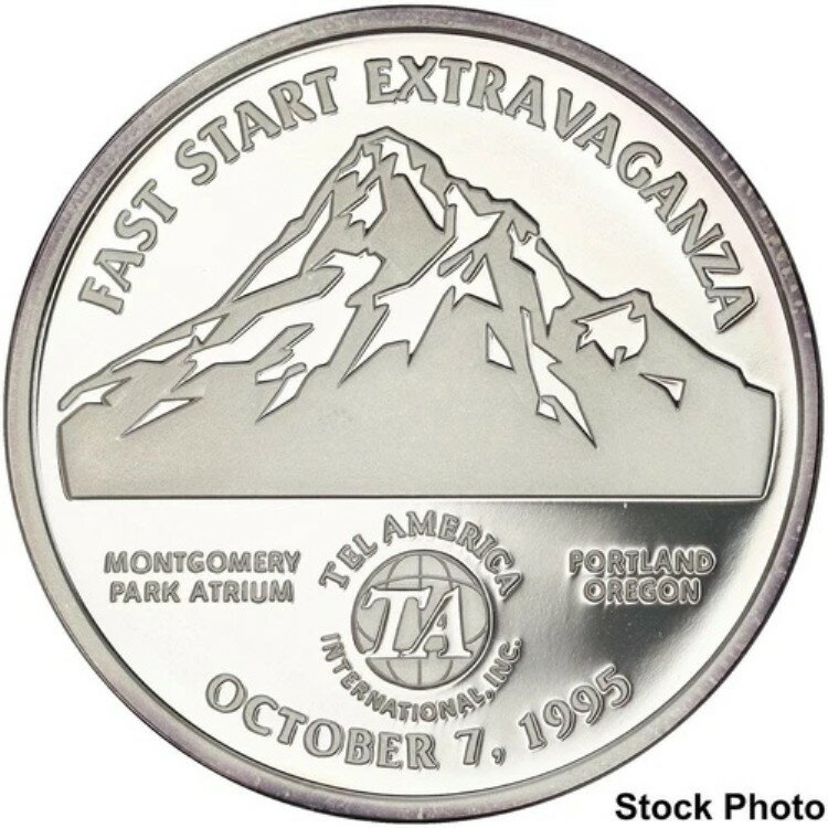1995年 テル・アメリカ モンゴメリーパーク ファストスタート エクストラバガンザ 1オンス .999 シルバー ラウンド