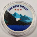 1オンス .999 シルバーラウンド - APMEX God Bless America - カラー化 - SKU-F8249