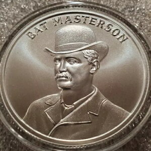 バット・マスターソン 1オンス .999 シルバー ワイルド・ウェスト・レジェンド ガンスリンガー コルト 45 ダッジシティ