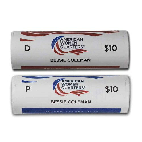 2023-PD ベッシー・コールマン レディース クォーター 40枚入りコイン(2ロールセット)BU