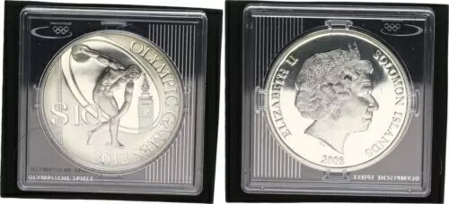 2008年ソロモン諸島2012年オリンピック円盤投げ、2500カップ限定！10ドル！