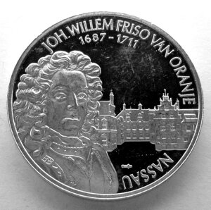 ジョン・ウィリアム・フリーソ(オレンジ=ナッソー出身、1687-1711年)銀製プルーフメダル 38mm 25g BB5