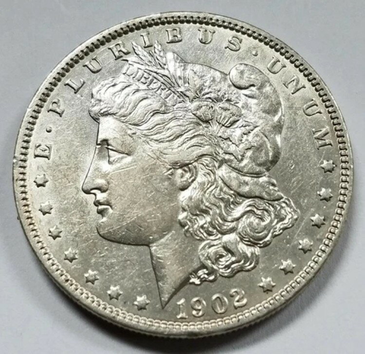 1902年 モルガン銀貨 | AU | 銀貨 $1 MSD | フィラデルフィア | セミキーデート
