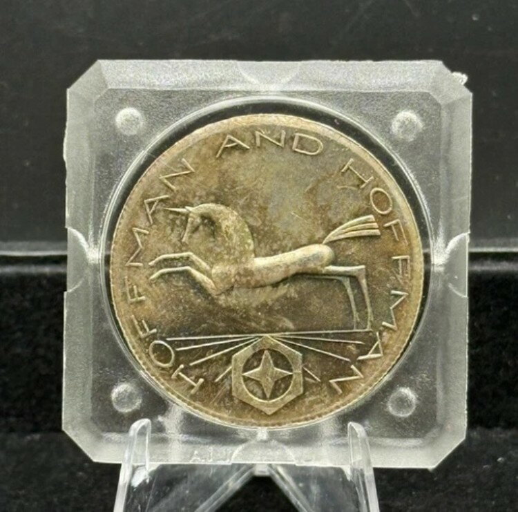 1981年 ホフマン＆ホフマン ユニコーン ヴィンテージ 1オンス 999 シルバー ラウンド