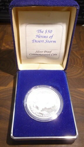 マーシャル諸島 1991年 砂漠の嵐の英雄 50ドル銀貨