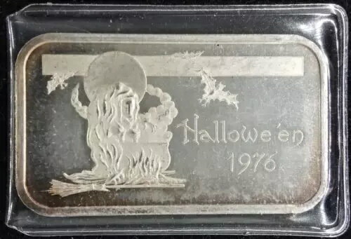 マディソンミント ハッピーハロウィーン 1976年 1オンス .999 シルバーバー
