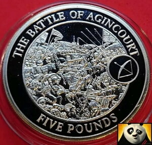 2009年 ジブラルタル 5ポンド アジャンクールの戦い 銀貨 プルーフ