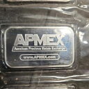 古い APMEX 1 トロイオンス .999 純銀バー --- 前面と背面が水平!