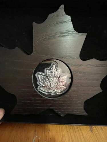 WORLD RESOURCE【KING店】の美しい2015年カナダプルーフシルバーメープルリーフ型20ドルコインオリジナルパッケージ｜アングル2