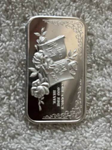 1973年ヴィンテージ 1オンス 999 純銀バー 母の日 マディソンミント