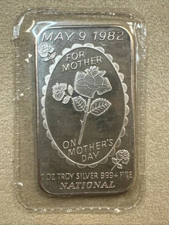 1982年 1オンス 999 シルバーアートバー 母の日 1982年5月9日 国立造幣局