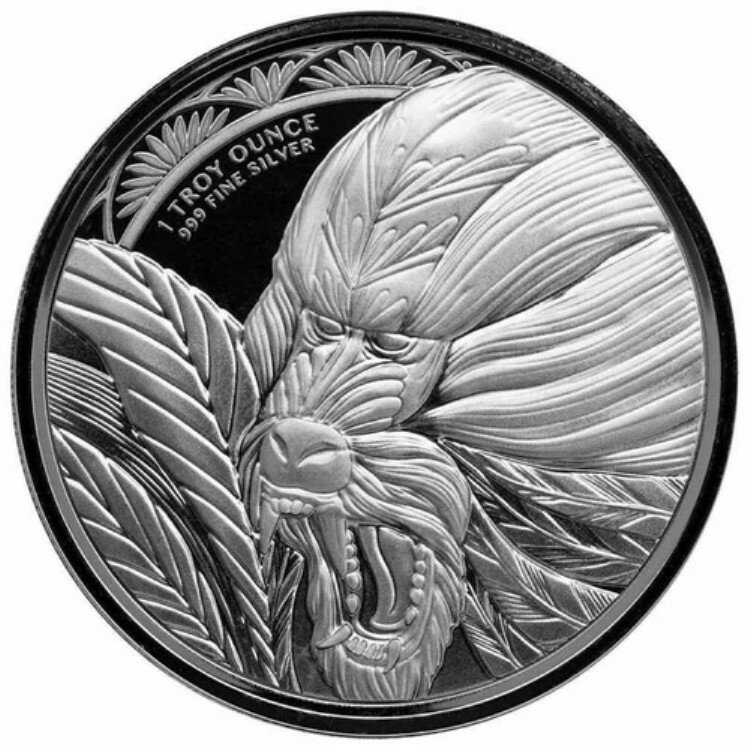 カメルーン 2022 - マンドリル AG999 1オンス プルーフライク 発行枚数 10,000枚(3)