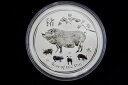 2019年 オーストラリア 1ドル 亥年 1オンス 9999 銀貨 ルナシリーズ II カプセル