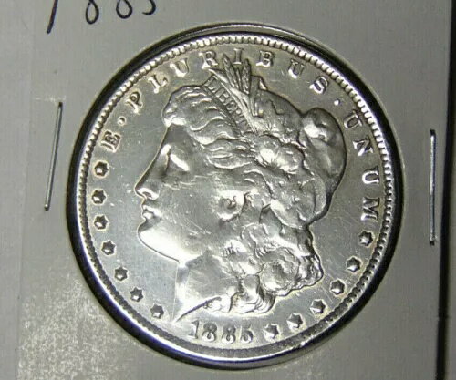 研磨済み 1885年 モルガン銀貨 フィラデルフィア造幣局 (51921-9)